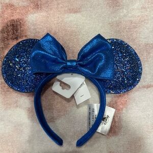 Sparkly Blue Mouse Ear Headband